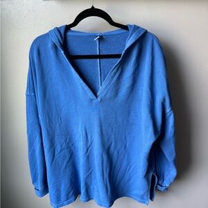 Old Navy Blue V-Neck Hoodie